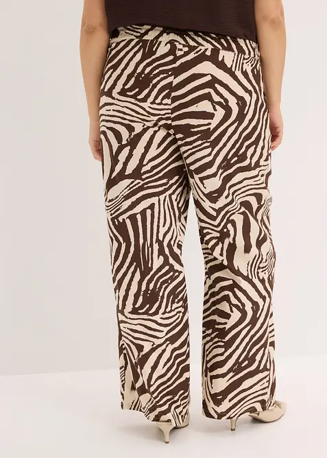 Pantaloni in viscosa con elastico in vita, bonprix