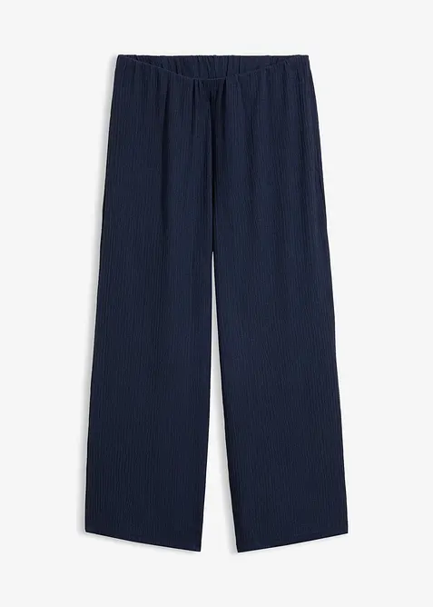 Pantaloni culotte in tessuto strutturato, bonprix