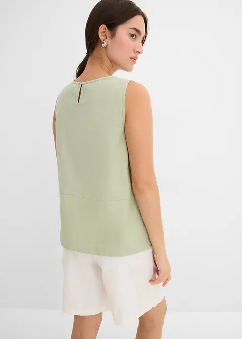 Top in misto viscosa e lino, bonprix
