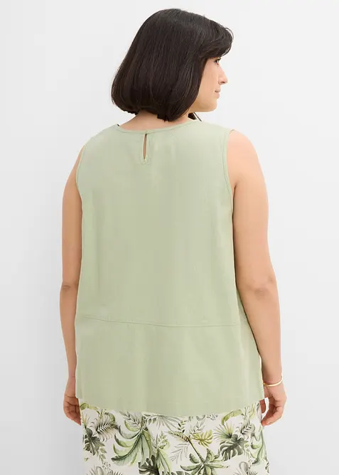Top in misto viscosa e lino, bonprix