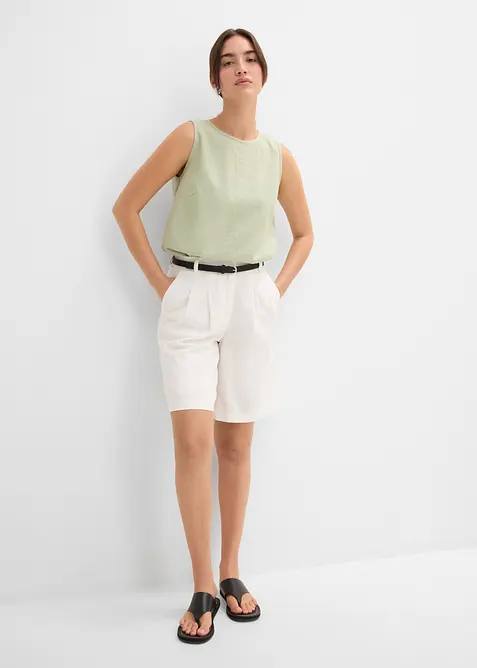 Bermuda in jeans, vita media, bonprix