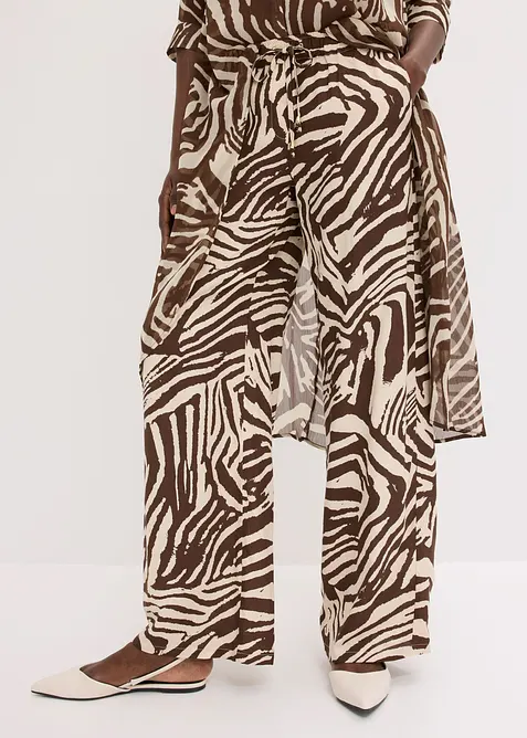 Pantaloni in viscosa con elastico in vita, bonprix