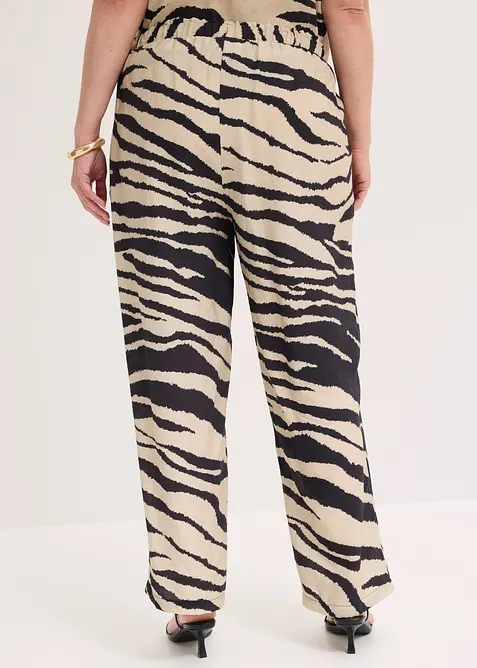 Pantaloni a palazzo in misto viscosa fluido, bonprix