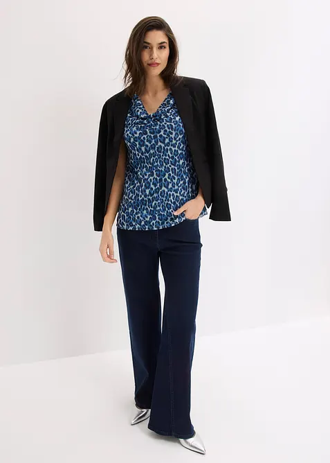 Top con scollo a cascata, bonprix