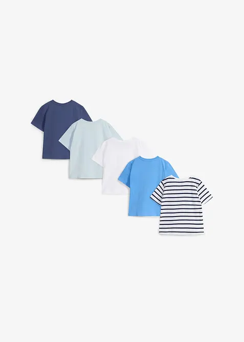 T-shirt in puro cotone biologico (pacco da 5), bonprix