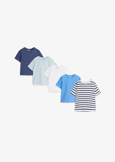 T-shirt in puro cotone biologico (pacco da 5), bonprix