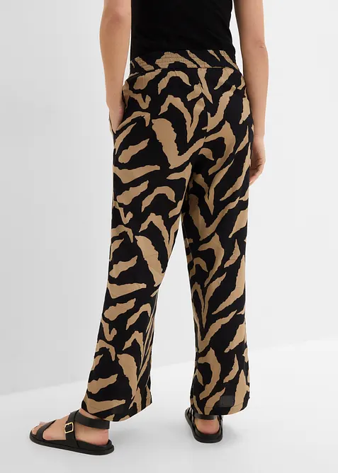 Pantaloni larghi in misto viscosa morbido, bonprix