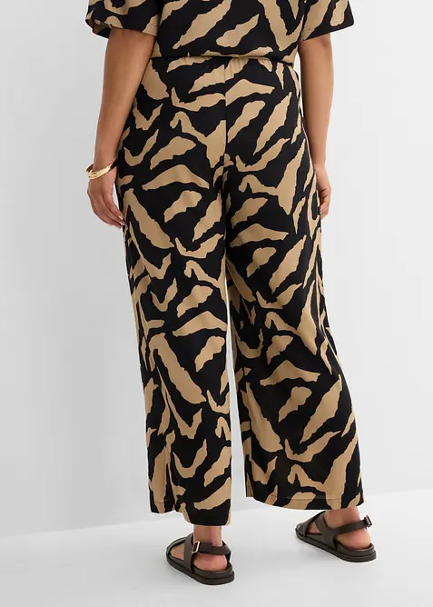 Pantaloni larghi in misto viscosa morbido, bonprix