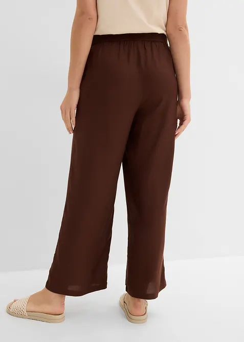 Pantaloni larghi in misto viscosa morbido, bonprix