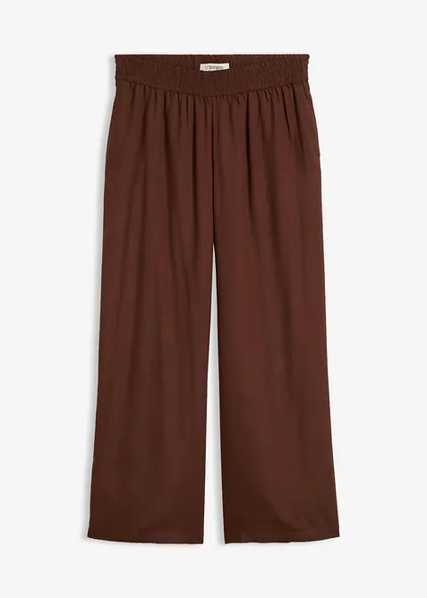 Pantaloni larghi in misto viscosa morbido, bonprix