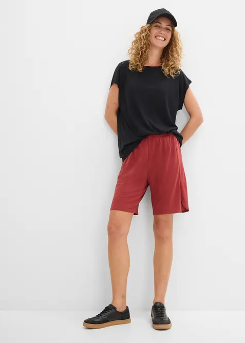 Bermuda con elastico in vita in misto viscosa morbido, bonprix
