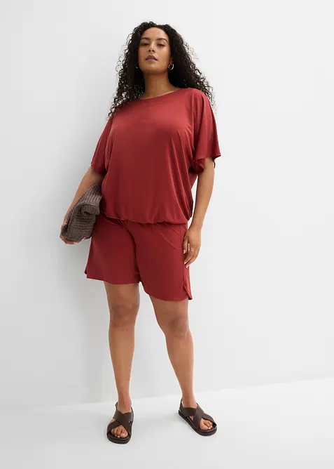 Bermuda con elastico in vita in misto viscosa morbido, bonprix