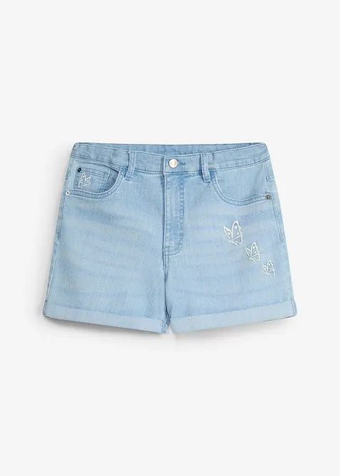 Shorts di jeans con cotone biologico, vita media, bonprix