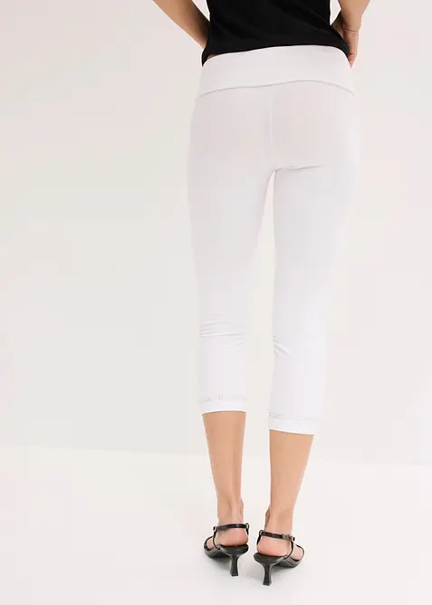 Leggings a pinocchietto con glitter (pacco da 2), bonprix