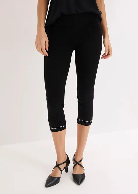 Leggings a pinocchietto con glitter (pacco da 2), bonprix