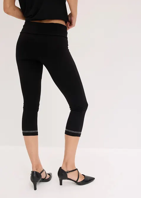 Leggings a pinocchietto con glitter (pacco da 2), bonprix