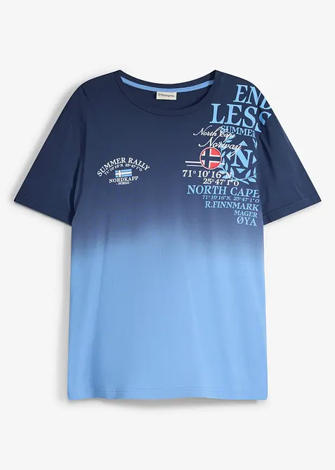 T-shirt dai colori sfumati in puro cotone biologico, bonprix