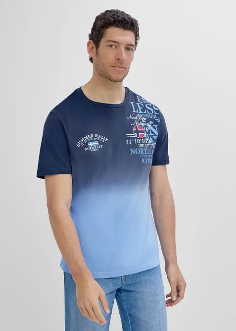 T-shirt dai colori sfumati in puro cotone biologico, bonprix