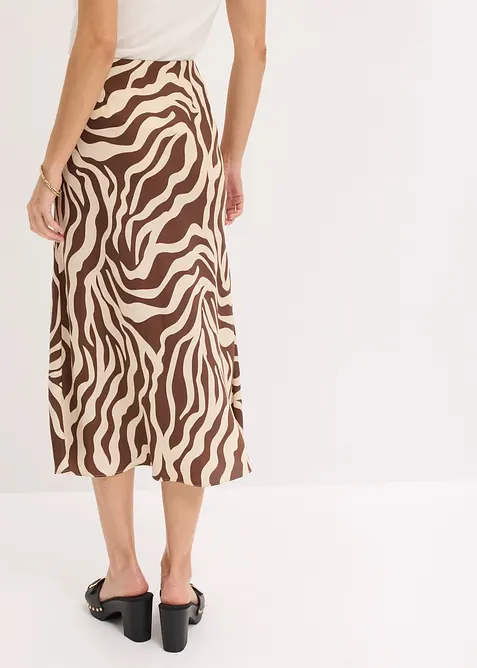 Gonna midi in satin fluido, bonprix
