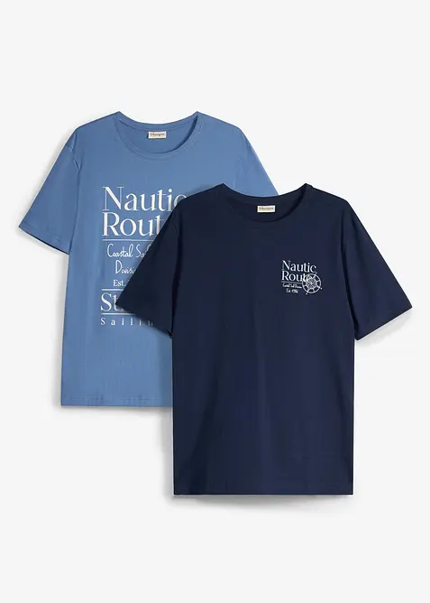 T-shirt in puro cotone biologico (pacco da 2), bonprix