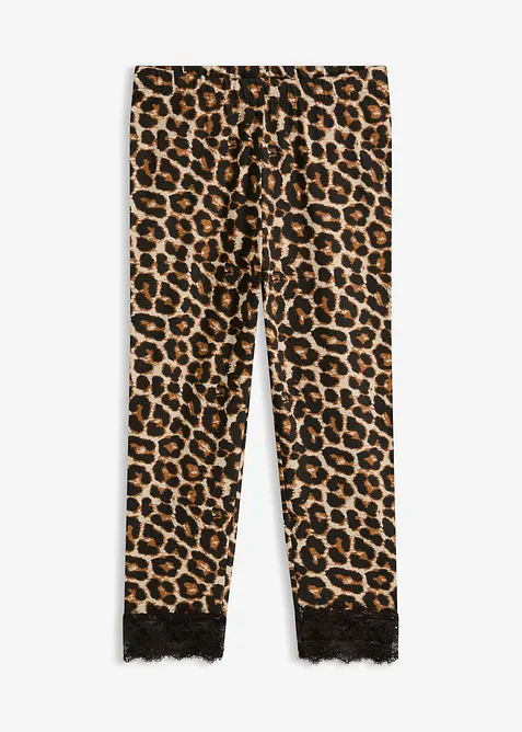 Leggings a pinocchietto con pizzo, bonprix