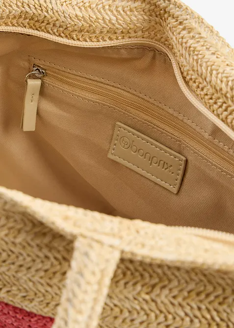 Borsa shopper effetto paglia, bonprix