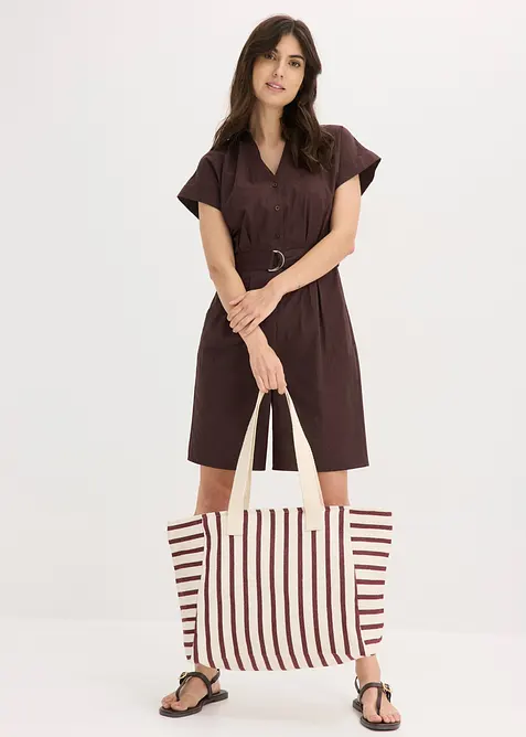 Borsa shopper grande in tela, bonprix