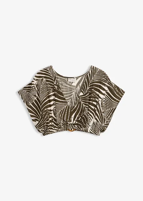 Blusa copricostume in crinkle operato, bonprix