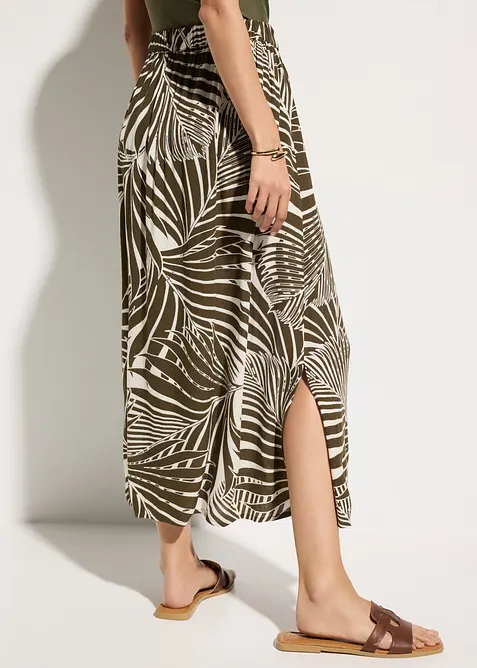 Gonna da spiaggia in materiale crinkle operato, bonprix
