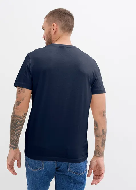 Maglia serafino in puro cotone biologico (pacco da 3), bonprix