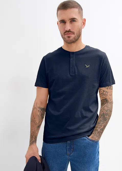 Maglia serafino in puro cotone biologico (pacco da 3), bonprix
