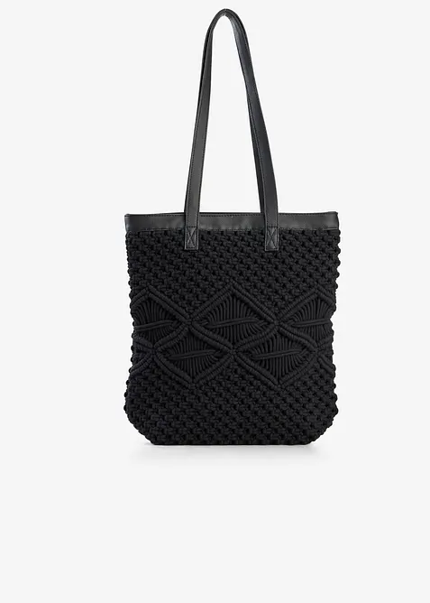 Borsa shopper in macram&egrave;, bonprix