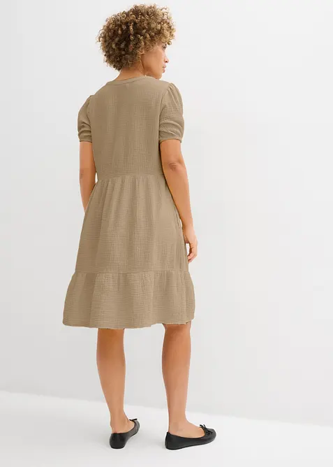 Abito oversize in mussola di cotone, bonprix