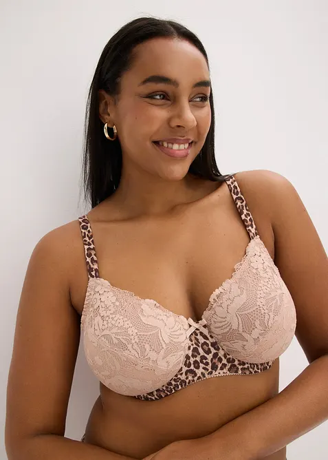 Reggiseno con ferretto e fantasia leopardata, bonprix