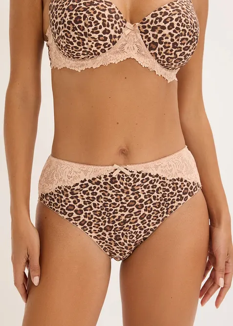Slip alto con motivo leopardato, bonprix