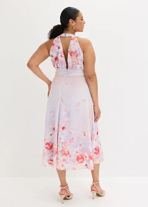 Abito midi con drappeggio, bonprix