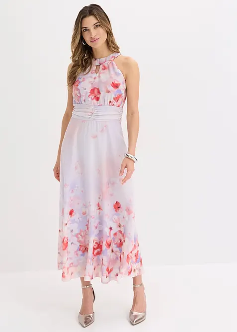 Abito midi con drappeggio, bonprix