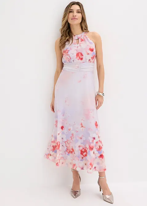 Abito midi con drappeggio, bonprix
