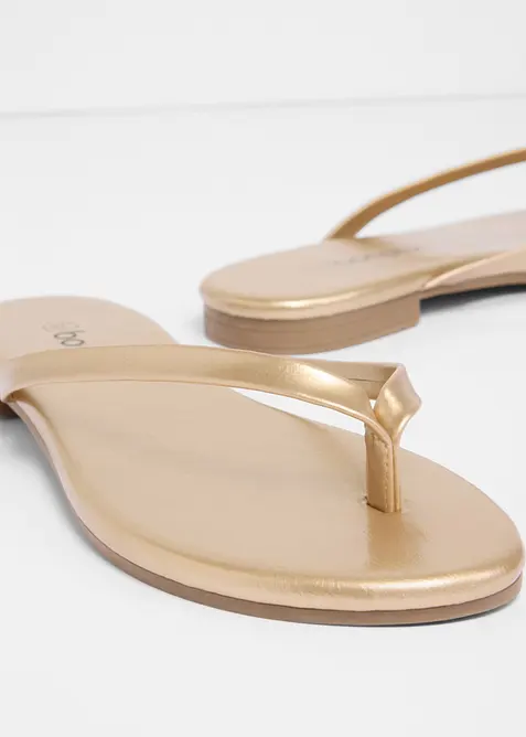 Ciabattine infradito con effetto metallizzato, bonprix