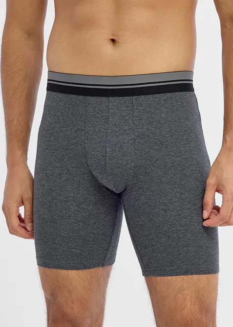 Boxer aderenti lunghi con cotone (pacco da 2), bonprix
