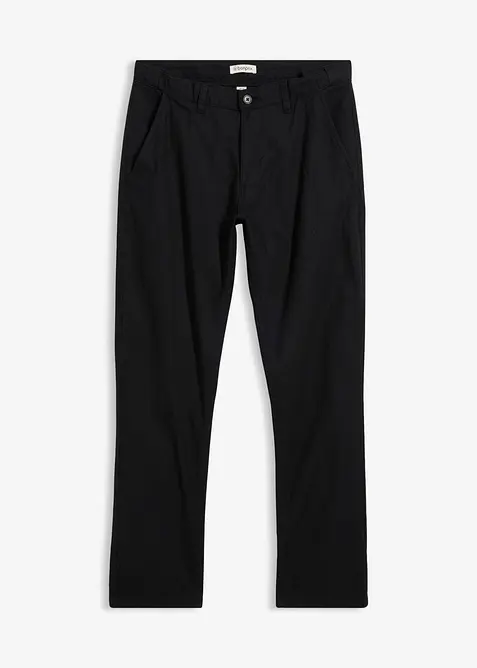 Pantaloni chino in misto lino regular fit, straight, bonprix