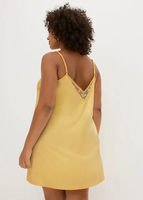 Sottoveste di satin con ricamo delicato, bonprix