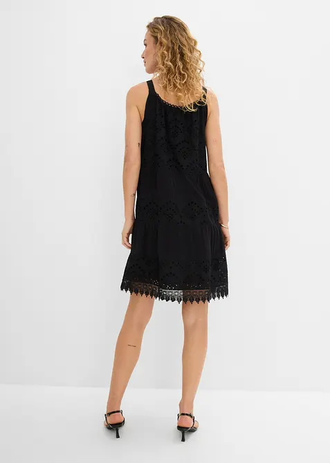 Abito in viscosa con spalline e pizzo, bonprix