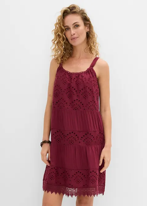 Abito in viscosa con spalline e pizzo, bonprix
