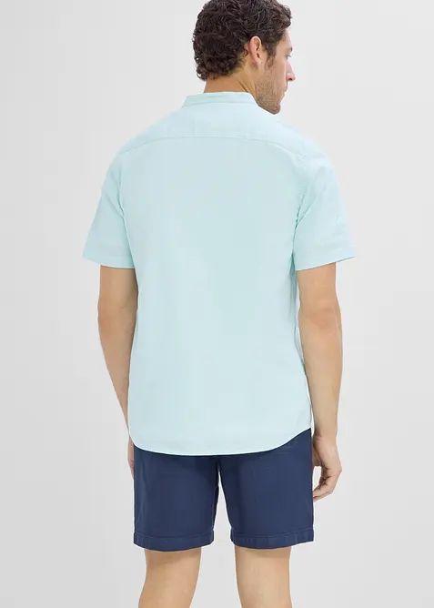 Camicia in misto lino a maniche corte, bonprix