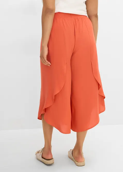 Pantaloni culotte al polpaccio in viscosa morbida, bonprix