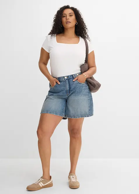 Maglia a maniche corte con scollo quadrato, bonprix