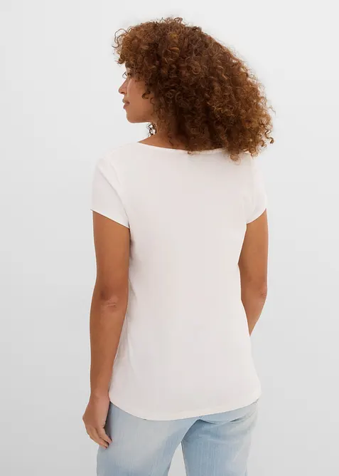 Maglia a maniche corte con scollo quadrato, bonprix