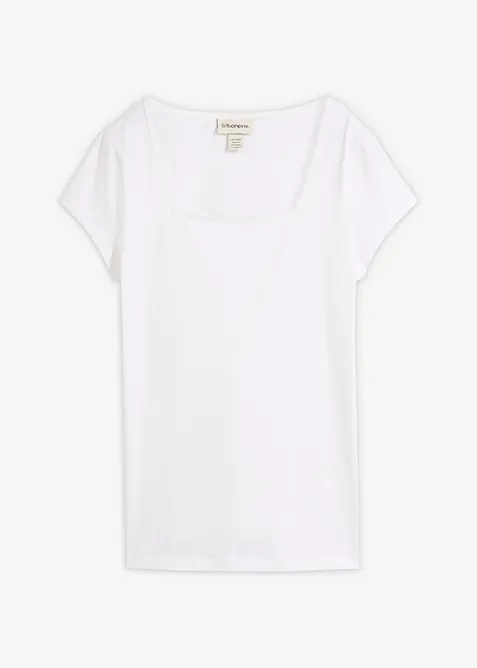 Maglia a maniche corte con scollo quadrato, bonprix