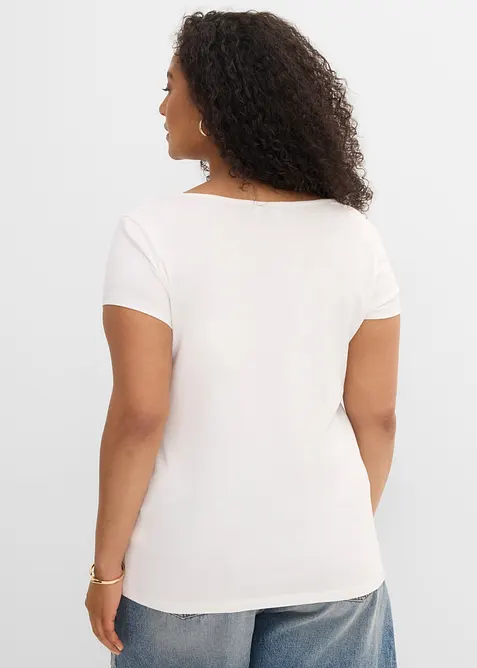 Maglia a maniche corte con scollo quadrato, bonprix